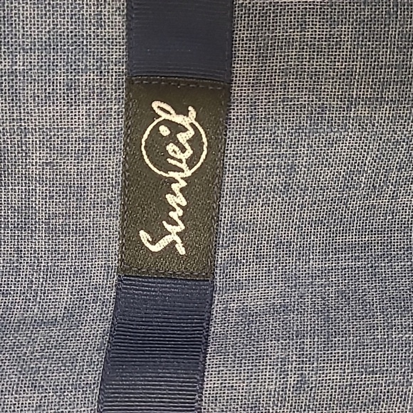 Sunveil Chambray blue long sleeve zip front cinch waist removable hood jacket - Picture 5 of 9